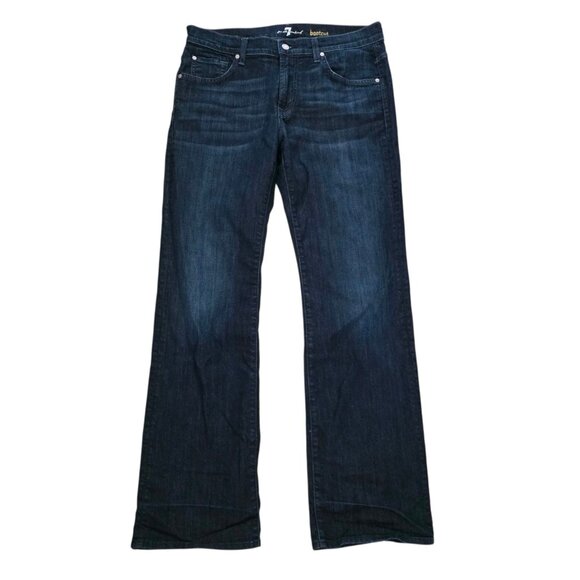 7 for all Mankind Mens Bootcut Jeans Dark Wash 34 x 33 - Picture 1 of 4